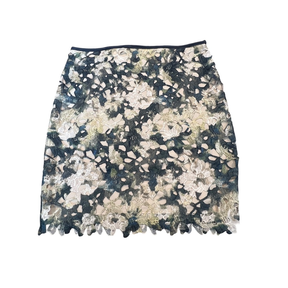MSSP Max Studio Specialty Products Women's Lace Overlay Skirt‎ Size 8 – Floral